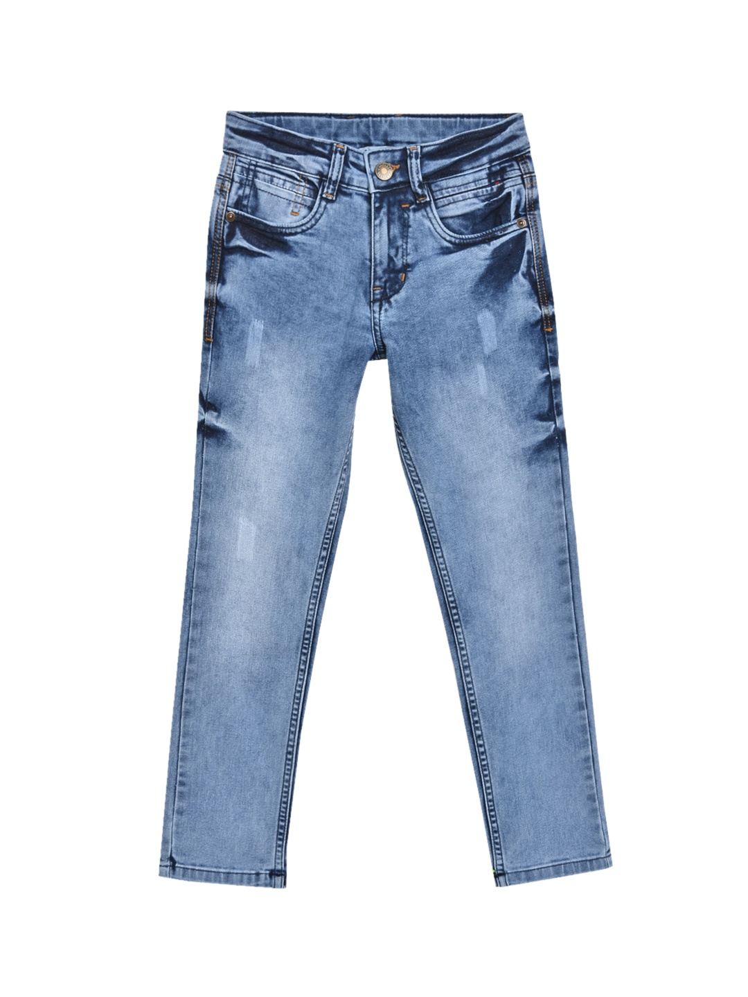 

Cantabil Boys Blue Mid Rise Low Distress Light Fade Stretchable Jeans