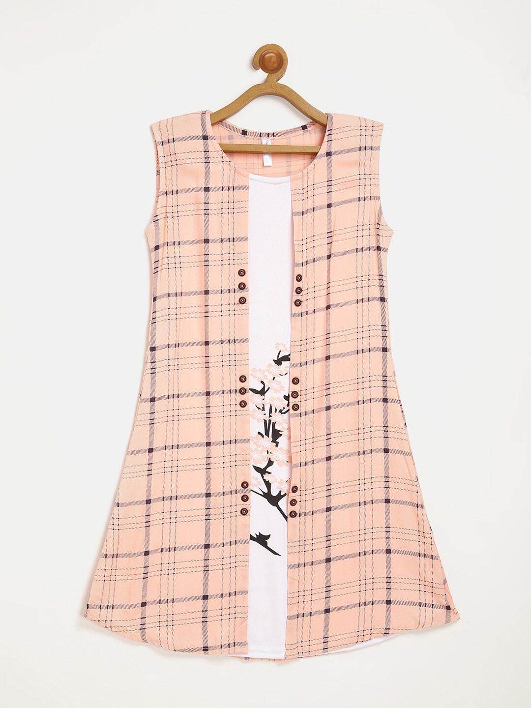 

V2 Value & Variety Beige Printed Kurti
