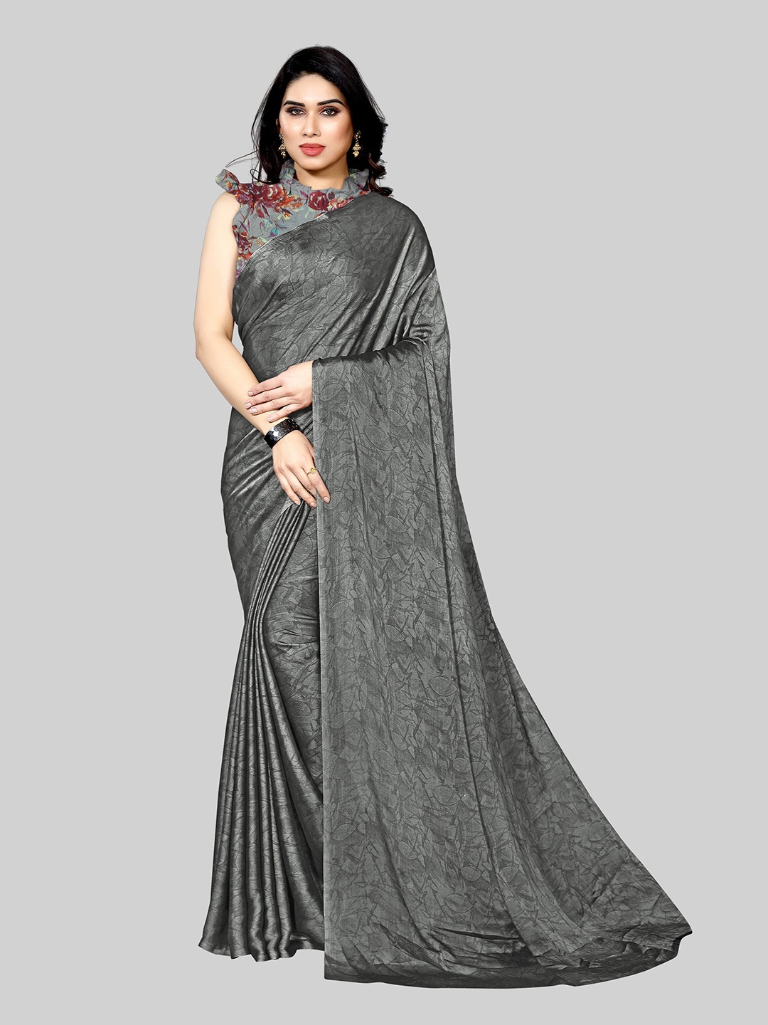 

KALINI Grey Printed Saree