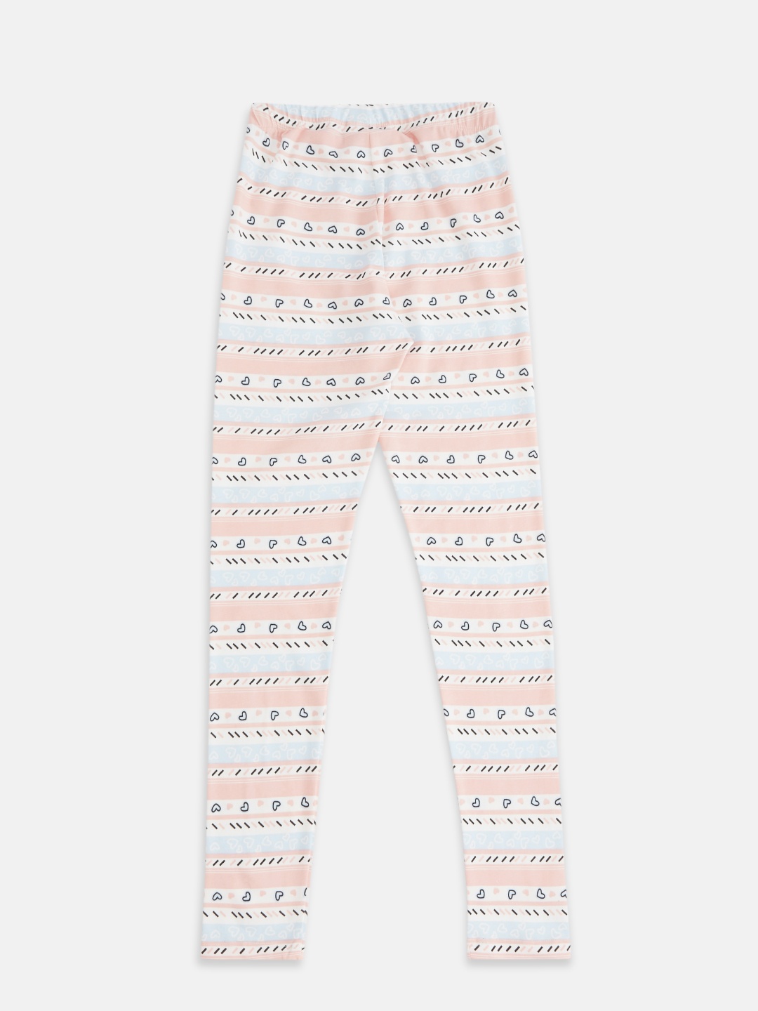 

Pantaloons Junior Girls Blue & Peach Printed Leggings