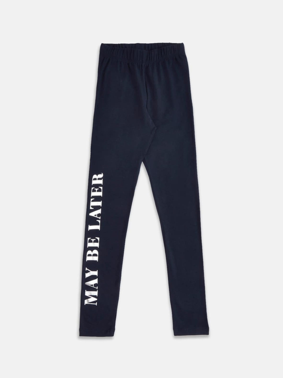 

Pantaloons Junior Girls Navy-Blue & White Printed Leggings
