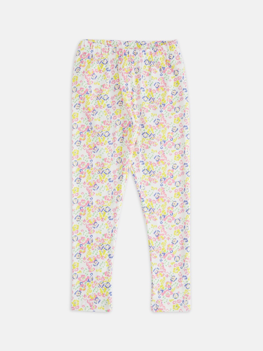

Pantaloons Junior Girls Off White & Yellow Printed Leggings