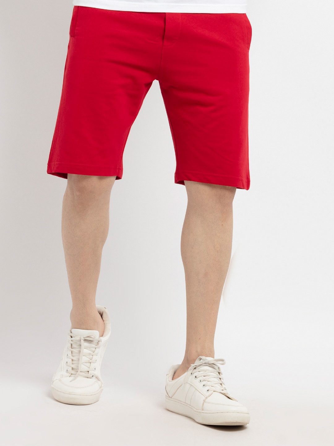 

Status Quo Men Red Cotton Shorts