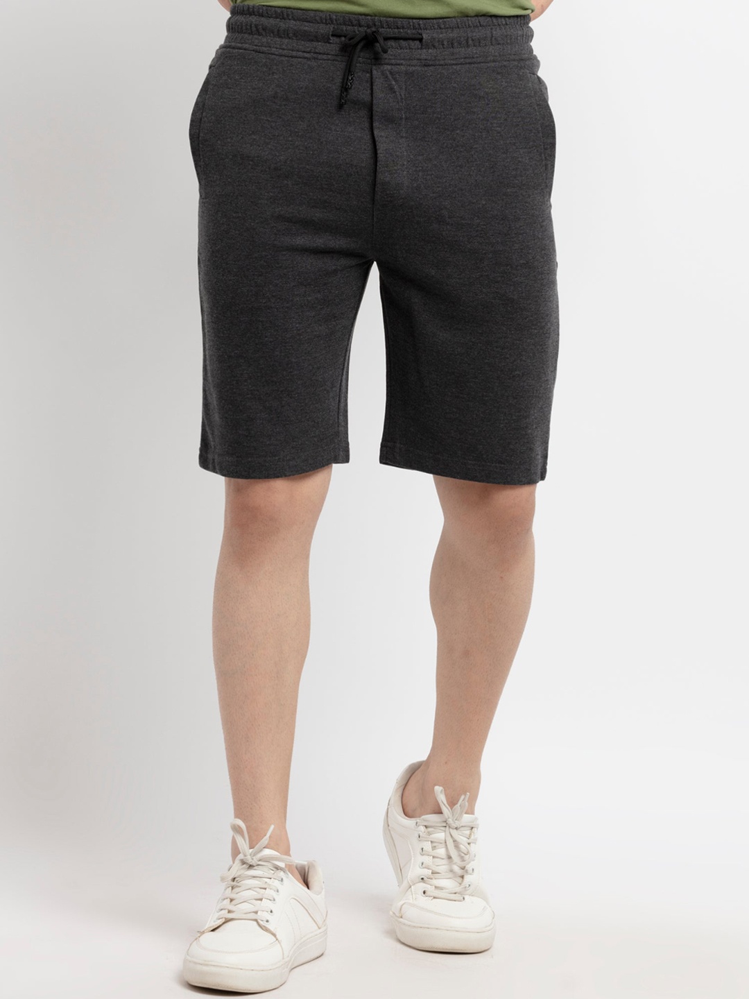 

Status Quo Men Charcoal Cotton Shorts