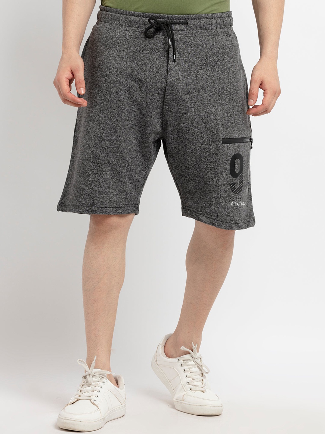 

Status Quo Men Black Regular Shorts