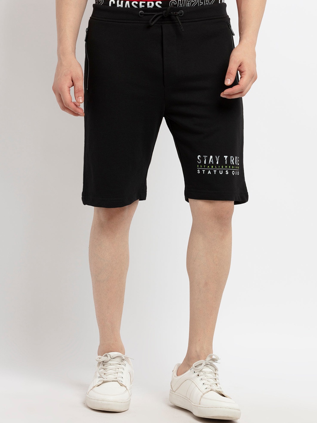 

Status Quo Men Black Regular Shorts