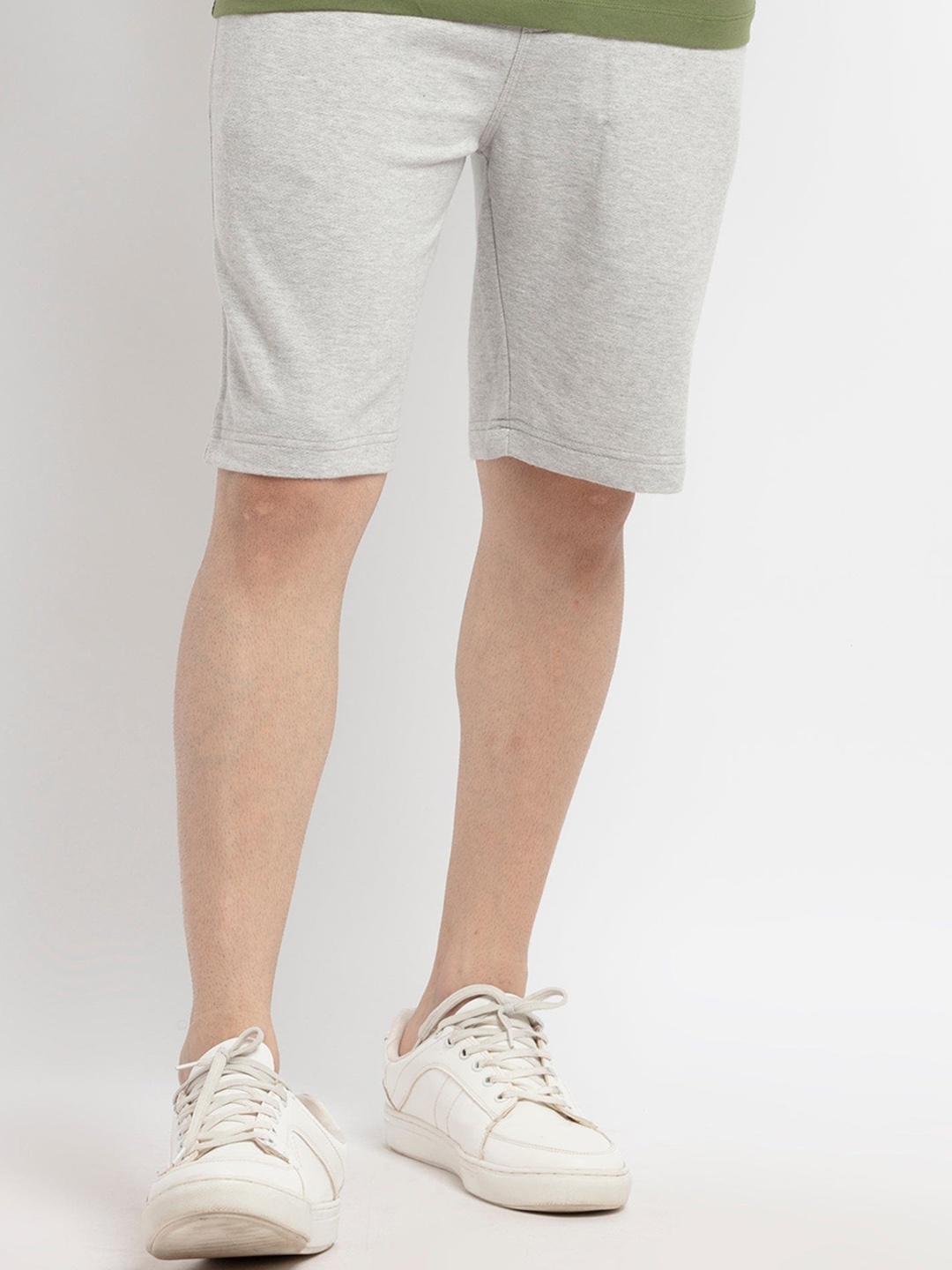 

Status Quo Men Grey Melange Solid Shorts