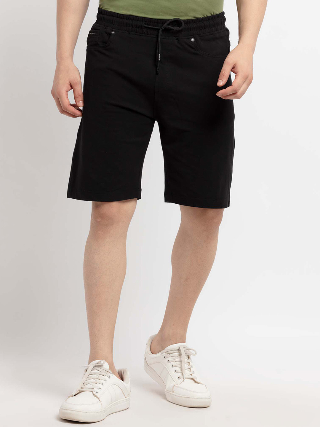 

Status Quo Men Black Cotton Shorts