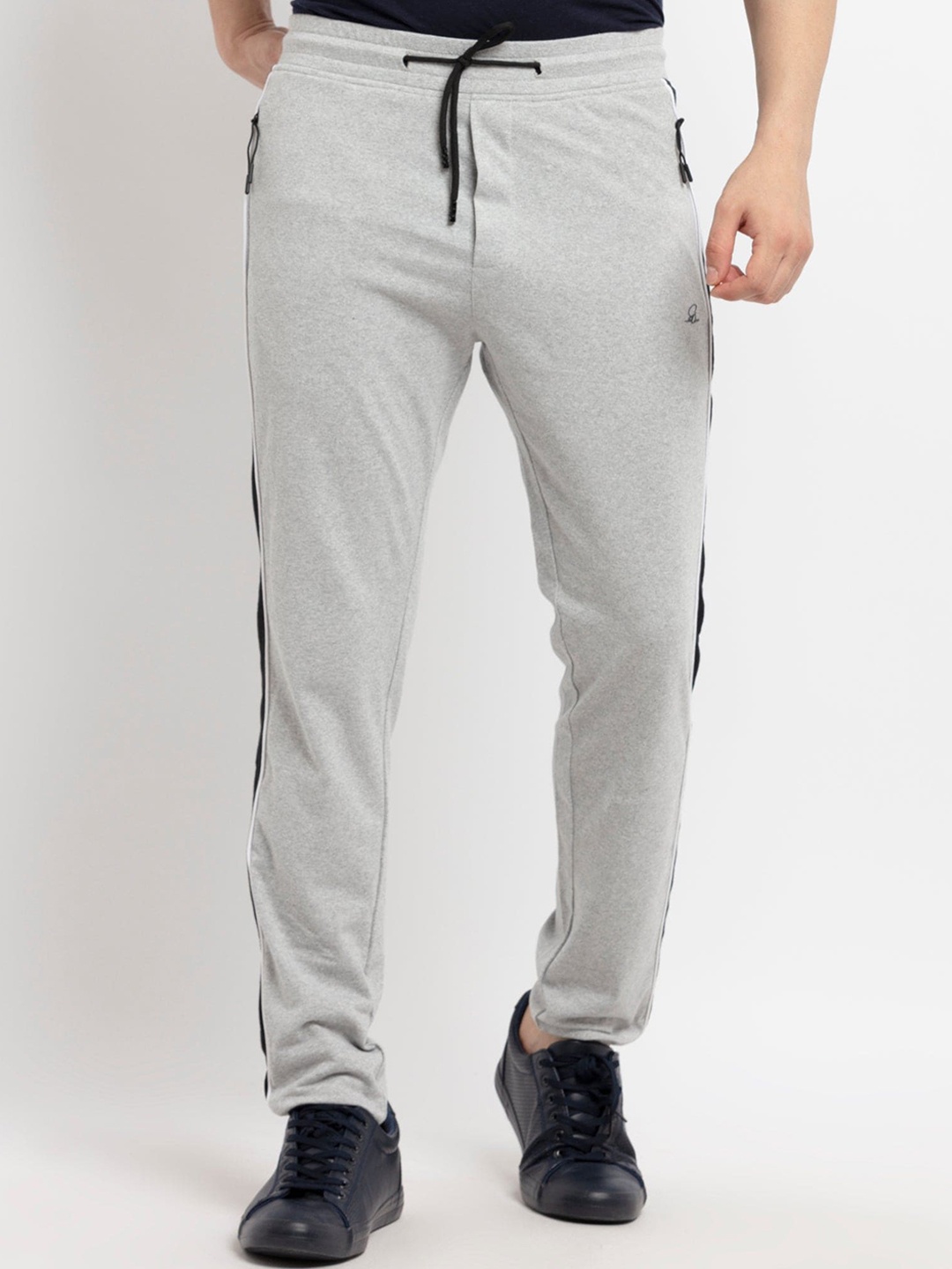 

Status Quo Men Grey Melange Solid Pure Cotton Track Pants