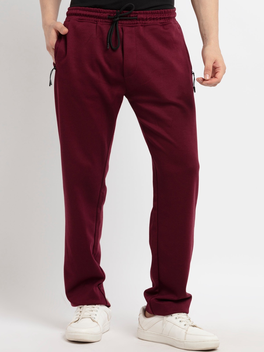 

Status Quo Men'S Regular Fit Wine Track Pants, Burgundy