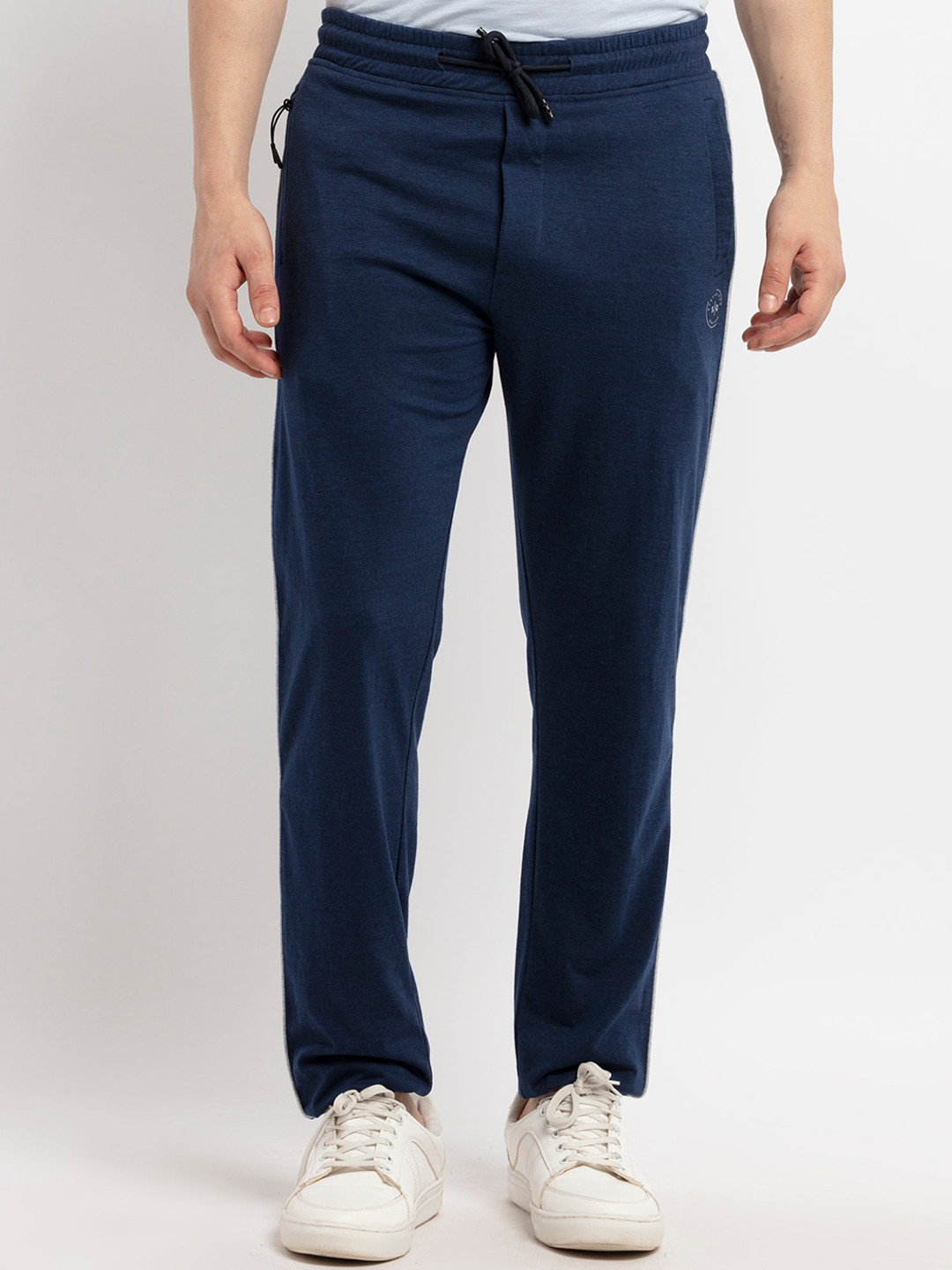 

Status Quo Men Blue Solid Pure Cotton Track Pants