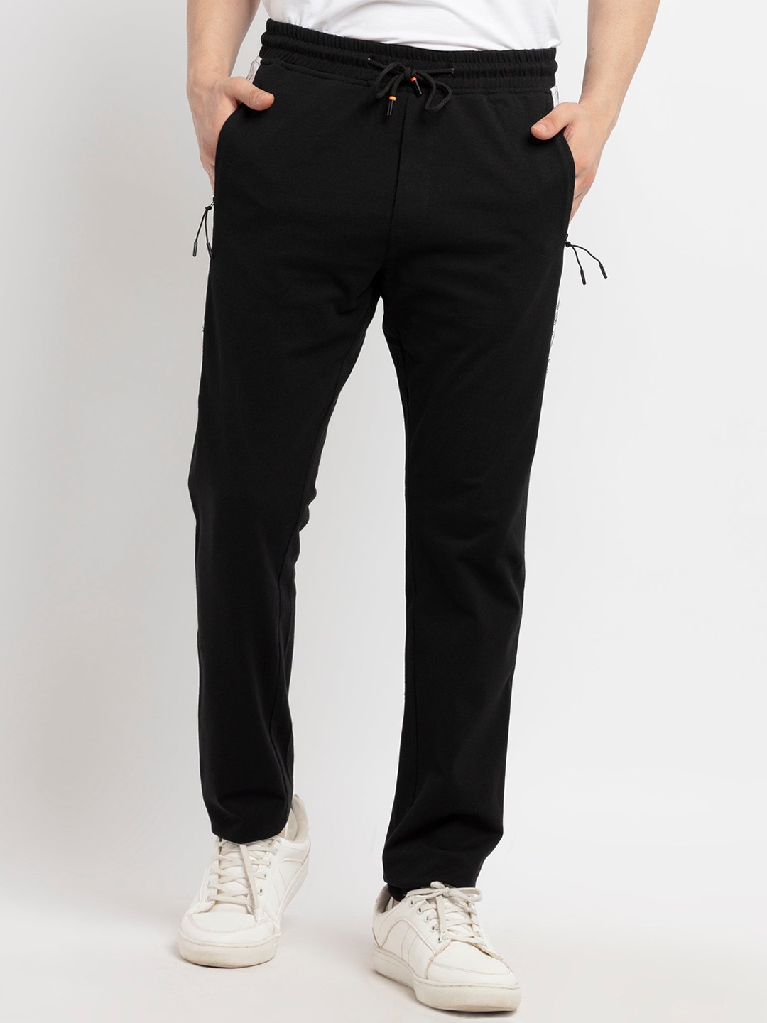 

Status Quo Men Black Solid Pure Cotton Track Pants