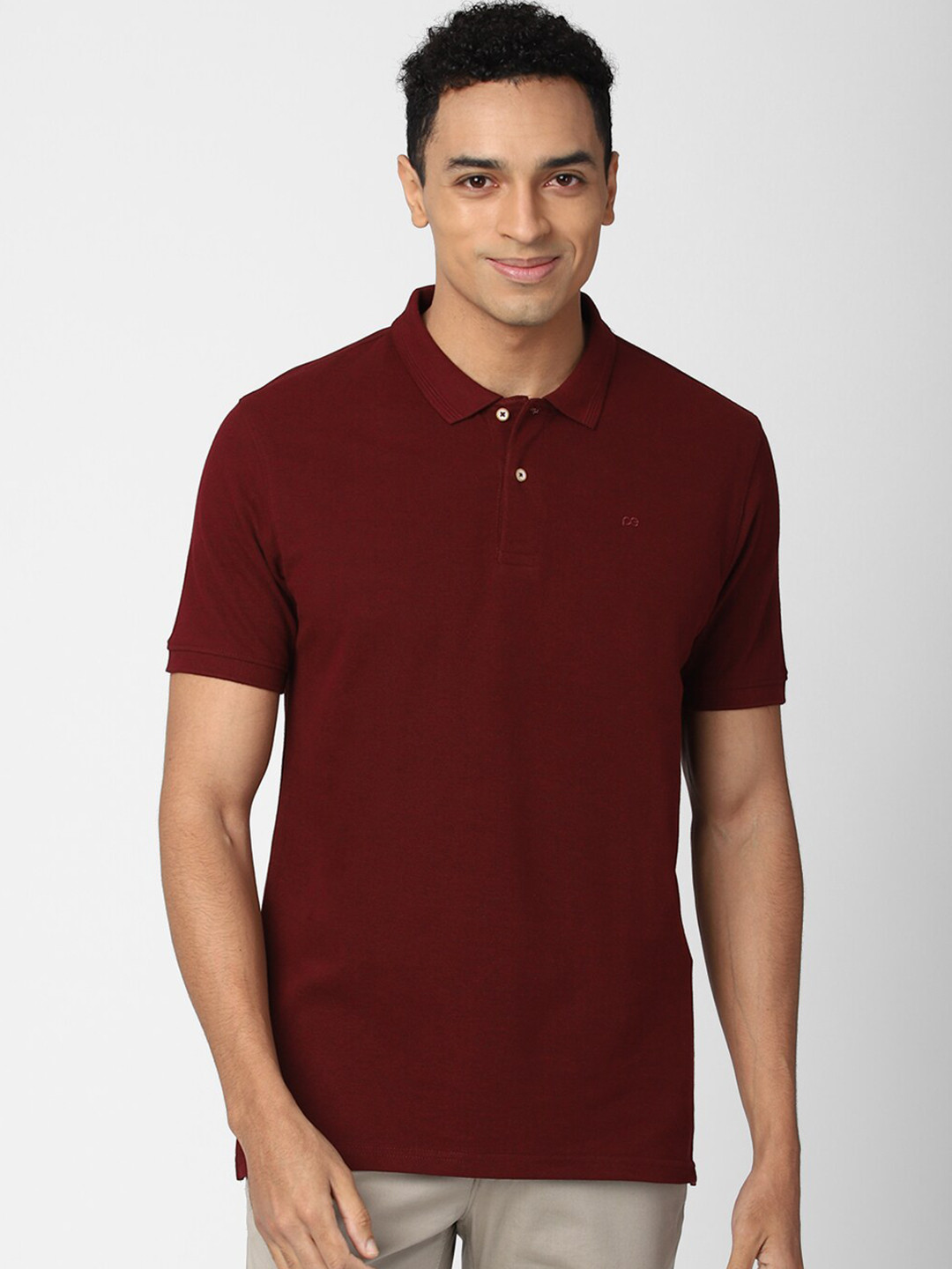 

Peter England Casuals Men Maroon Polo Collar T-shirt