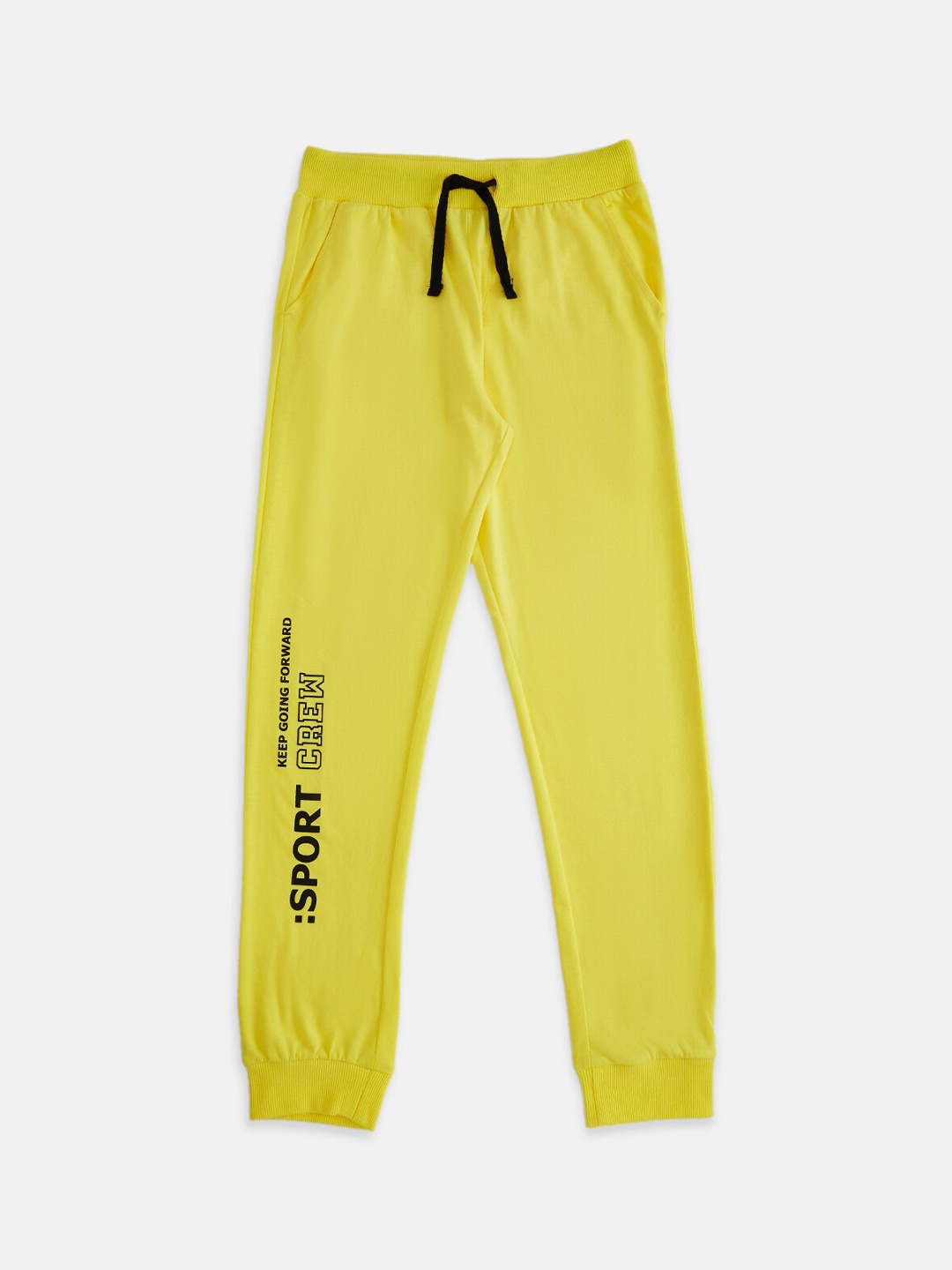 

Pantaloons Junior Boy's Yellow Solid Track Pants