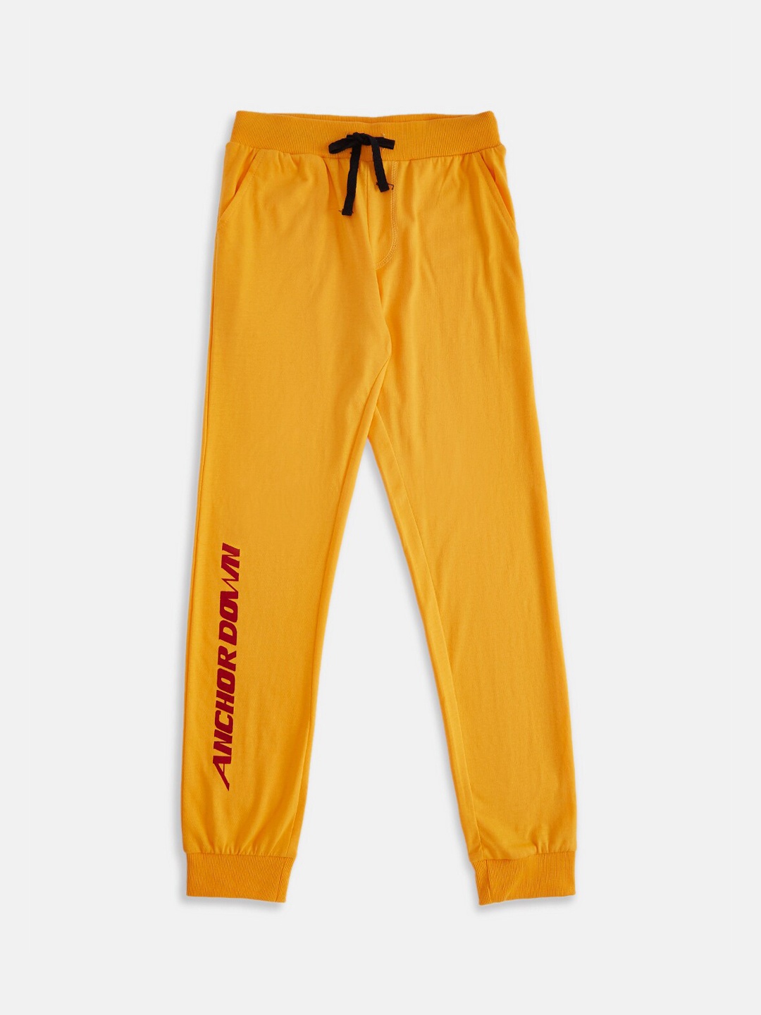 

Pantaloons Junior Boys Orange Solid Cotton Joggers
