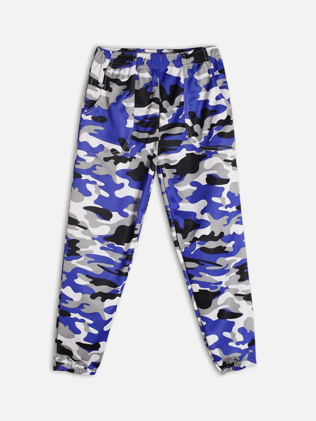 

Fashionable Girls Violet & Grey Printed Track Pants