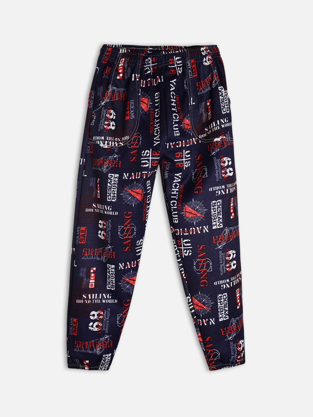 

Fashionable Boys Navy Blue Colour Printed Track Pant