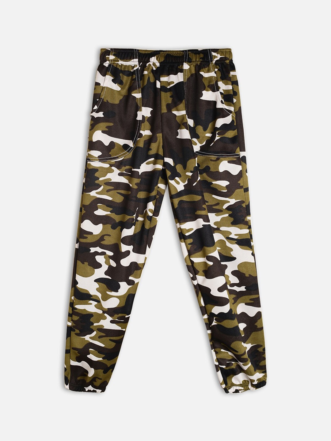 

Fashionable Boys Multi-Colored Camouflage Printed Track Pants