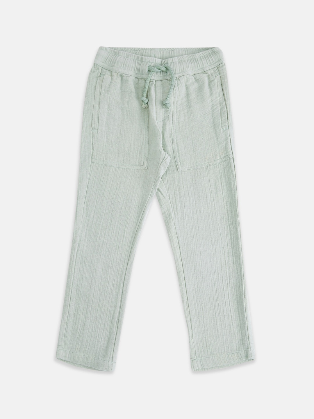 

Pantaloons Junior Boys Sea Green Regular Trousers