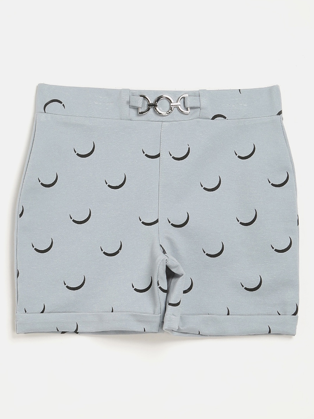 

V2 Value & Variety Girls Blue Conversational Printed Shorts
