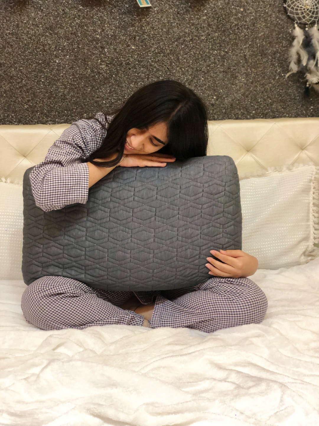 

The White Willow Grey Memory Foam Bed Pillow