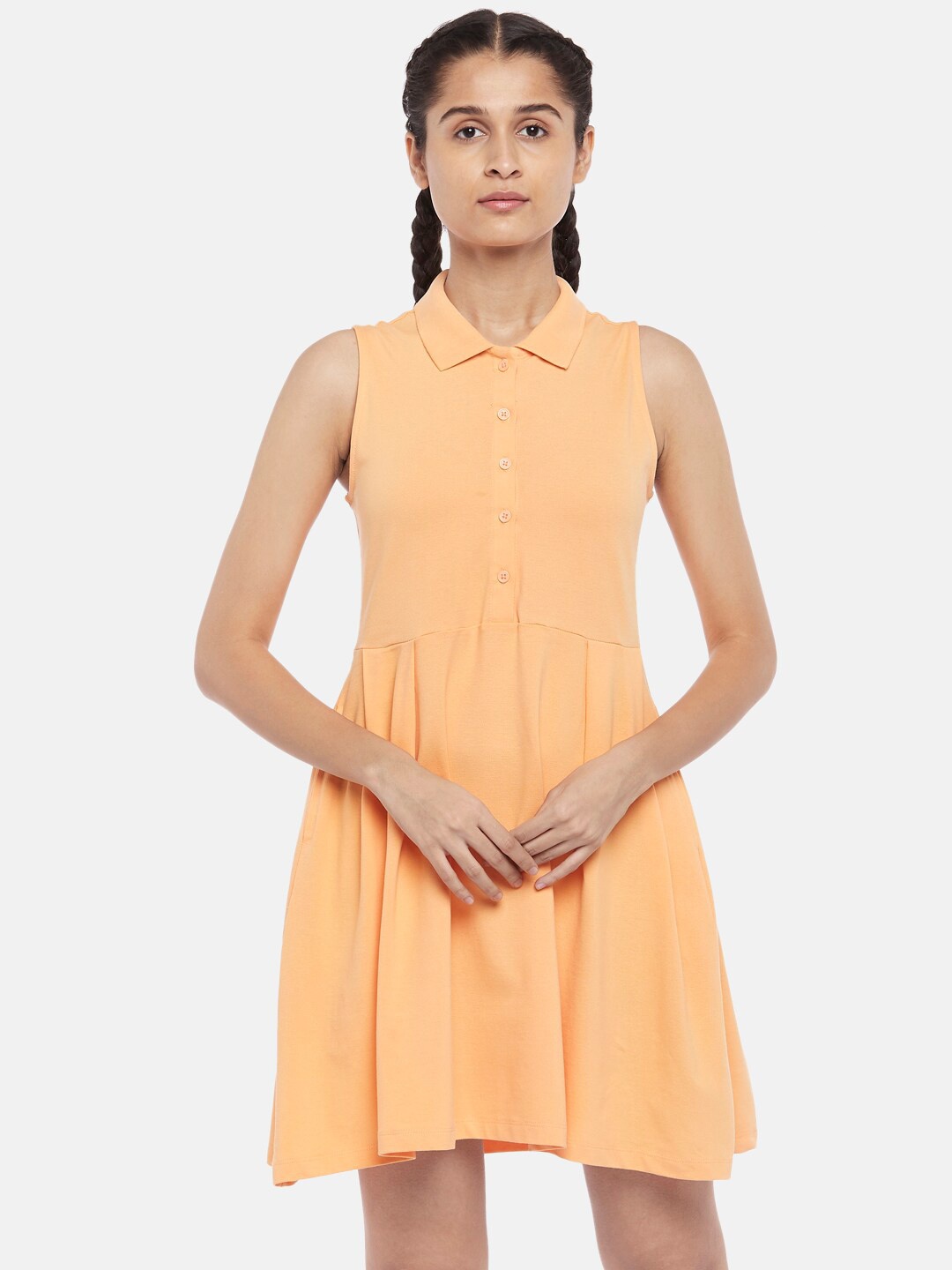 Ajile by Pantaloons Women Orange Solid Dress