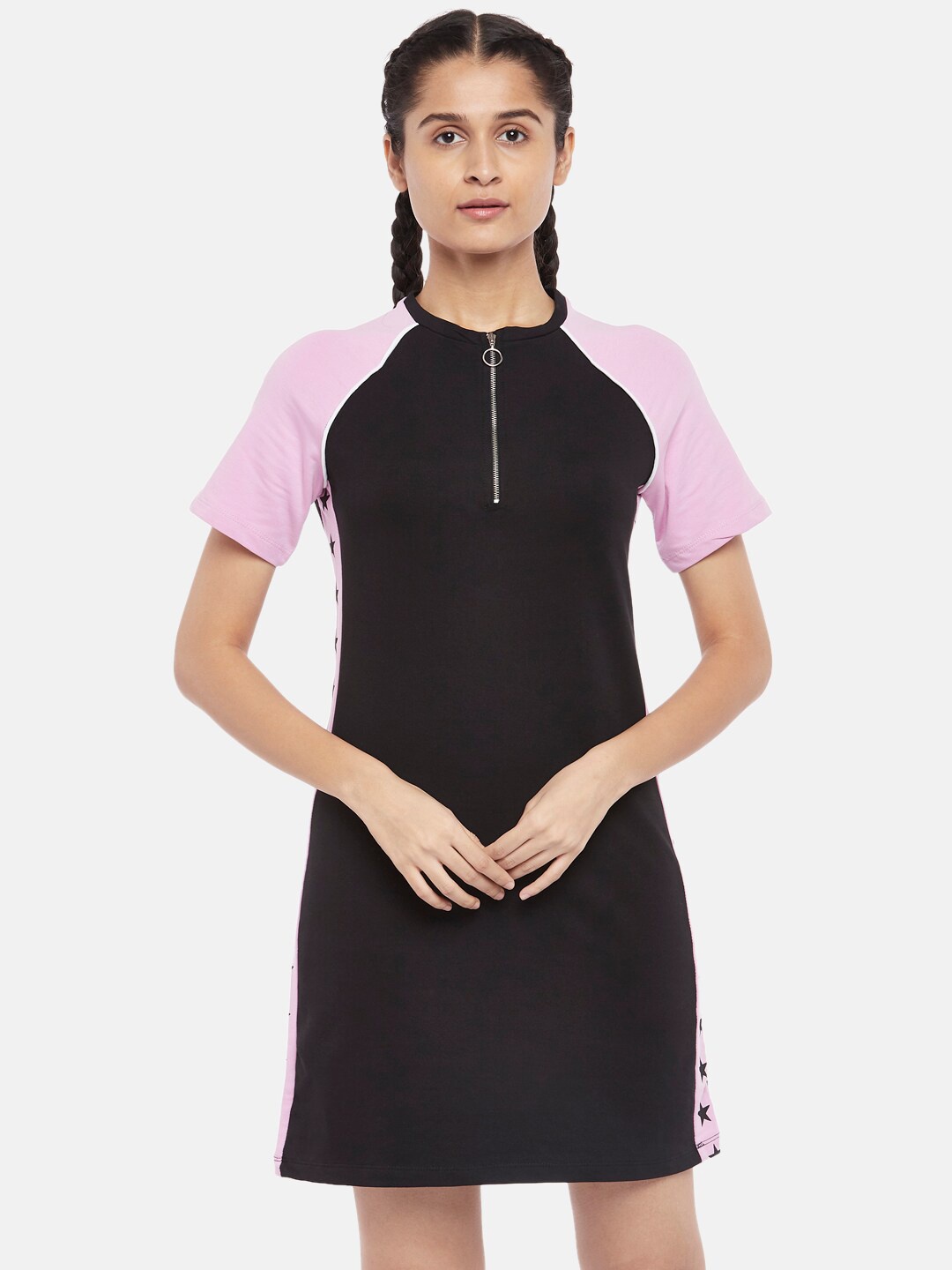 

Ajile by Pantaloons Women Black Pinafore Dress
