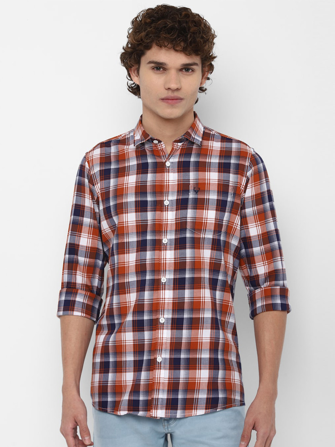 

Allen Solly Sport Men Multicoloured Tartan Checks Checked Cotton Casual Shirt, Multi