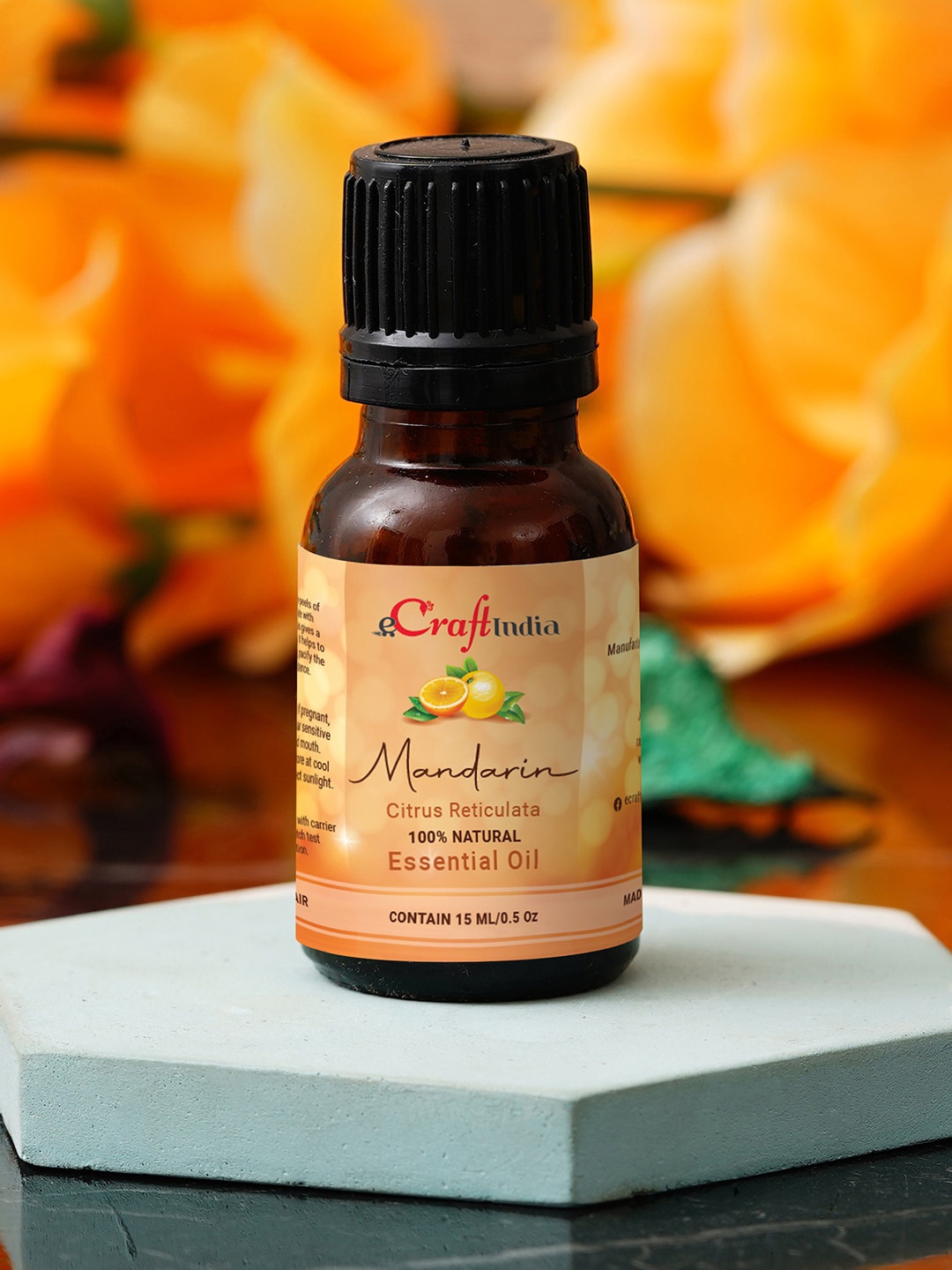 

eCraftIndia Mandarine 100% Natural Essential Oil for Skin & Hair - 15 ml, Multi