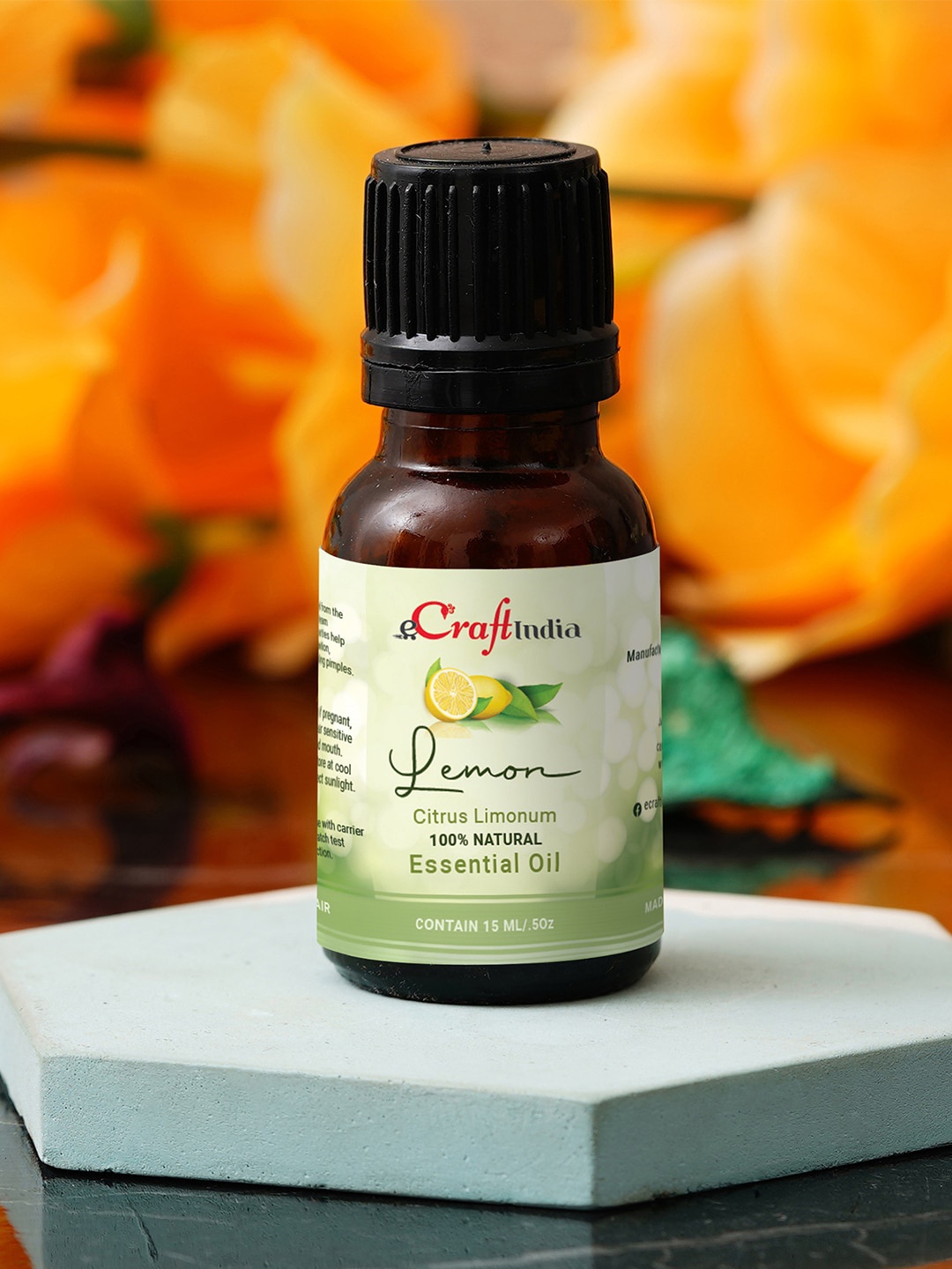 

eCraftIndia Lemon 100% Natural Essential Oil-15 ml, Multi
