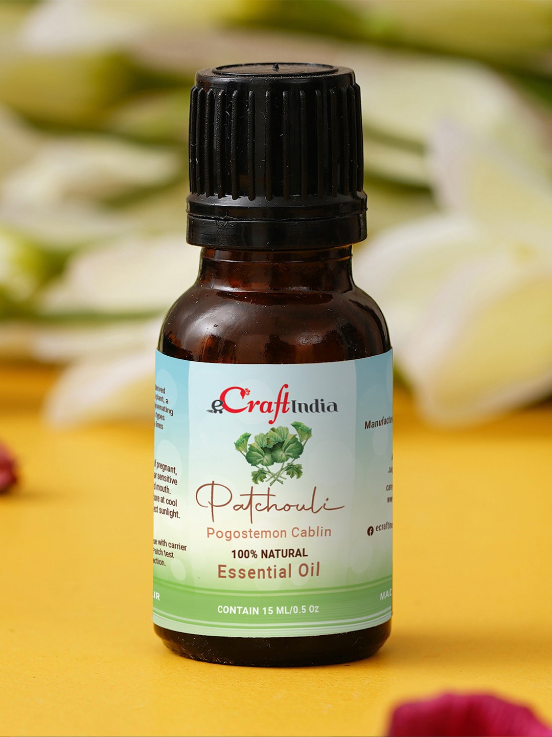 

eCraftIndia Patchouli 100% 15ML Natural Essential Oil, Multi