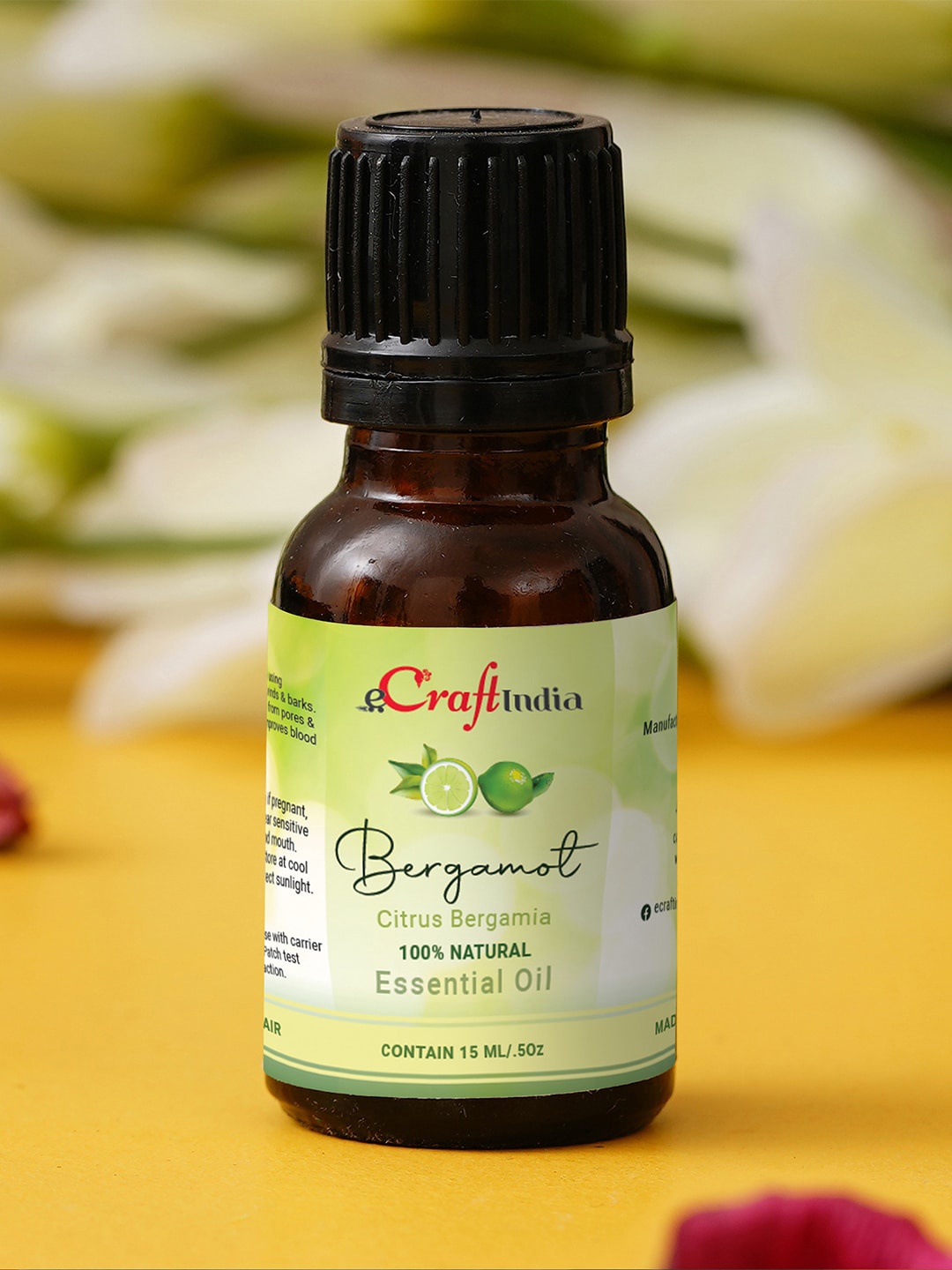 

eCraftIndia Multicoloured Bergamot Natural Essential Body Oil, Multi