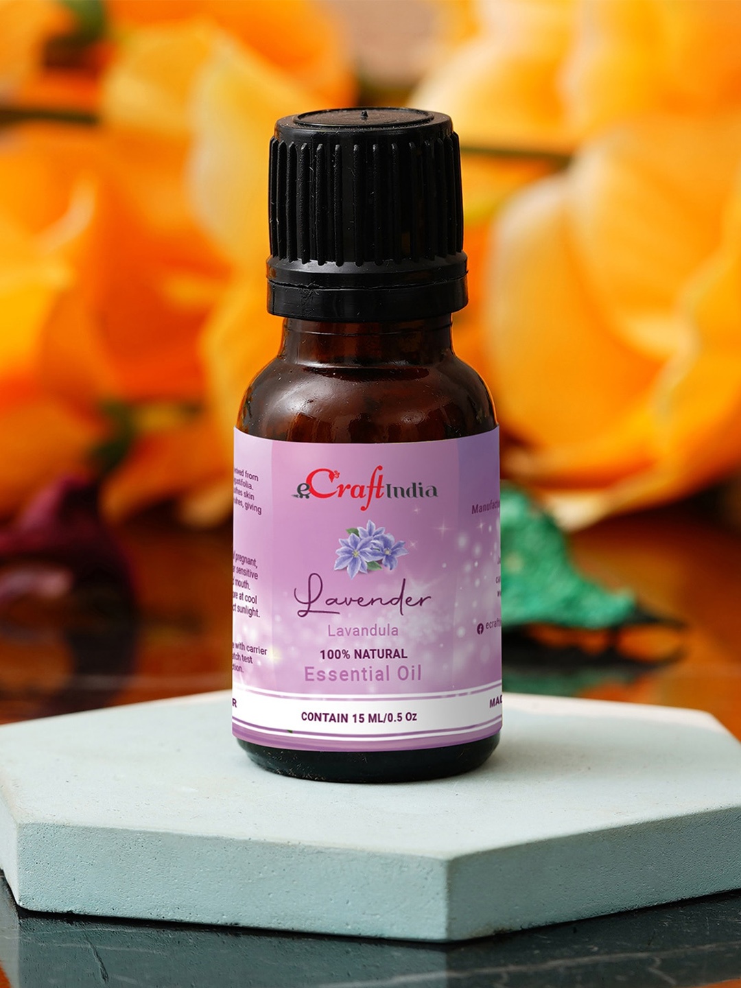 

eCraftIndia Lavender 100% Natural Essential Body Oil 15 ml, Multi