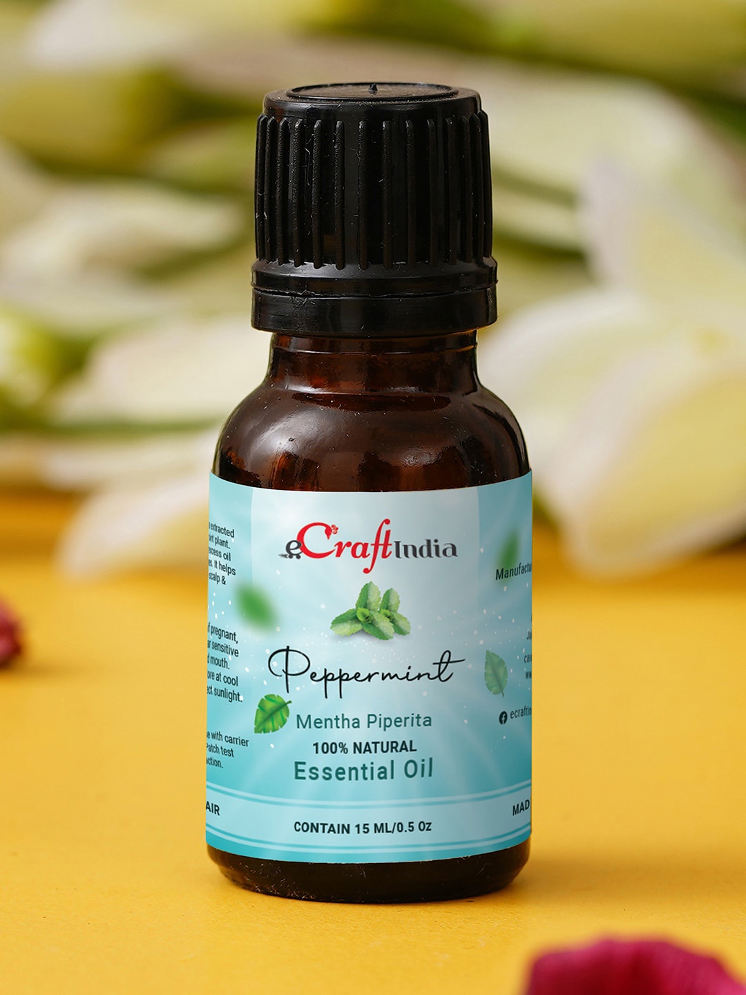 

eCraftIndia Mint 100% Natural Essential Oil for Skin & Hair - 15 ml, Multi