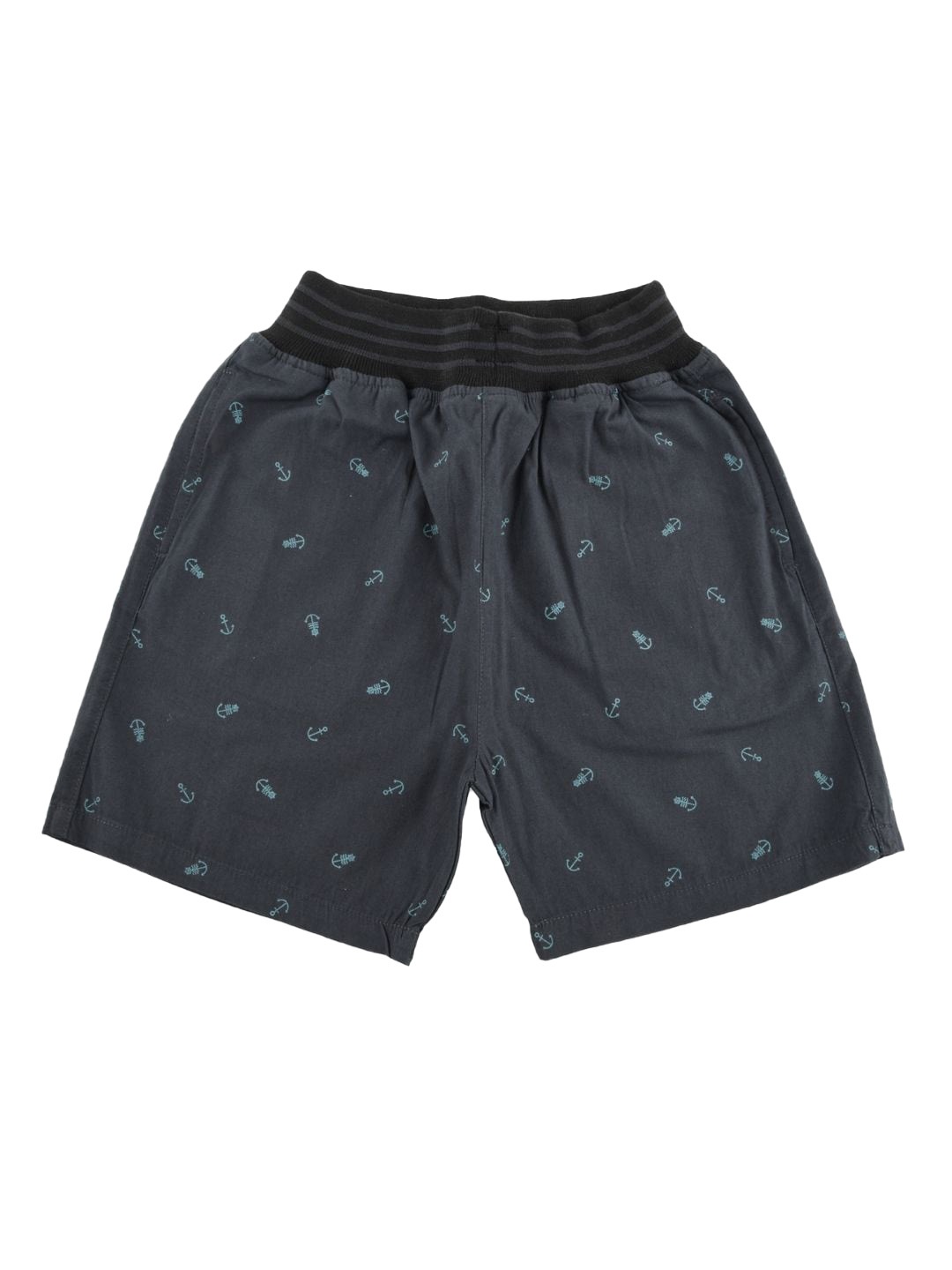 

VEDANA Boys Charcoal Printed Cotton Shorts