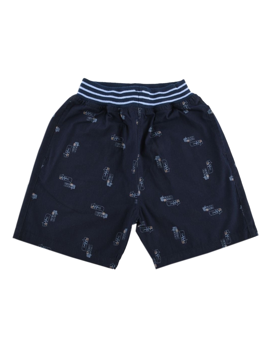 

VEDANA Boys Navy Blue Printed Regular Shorts