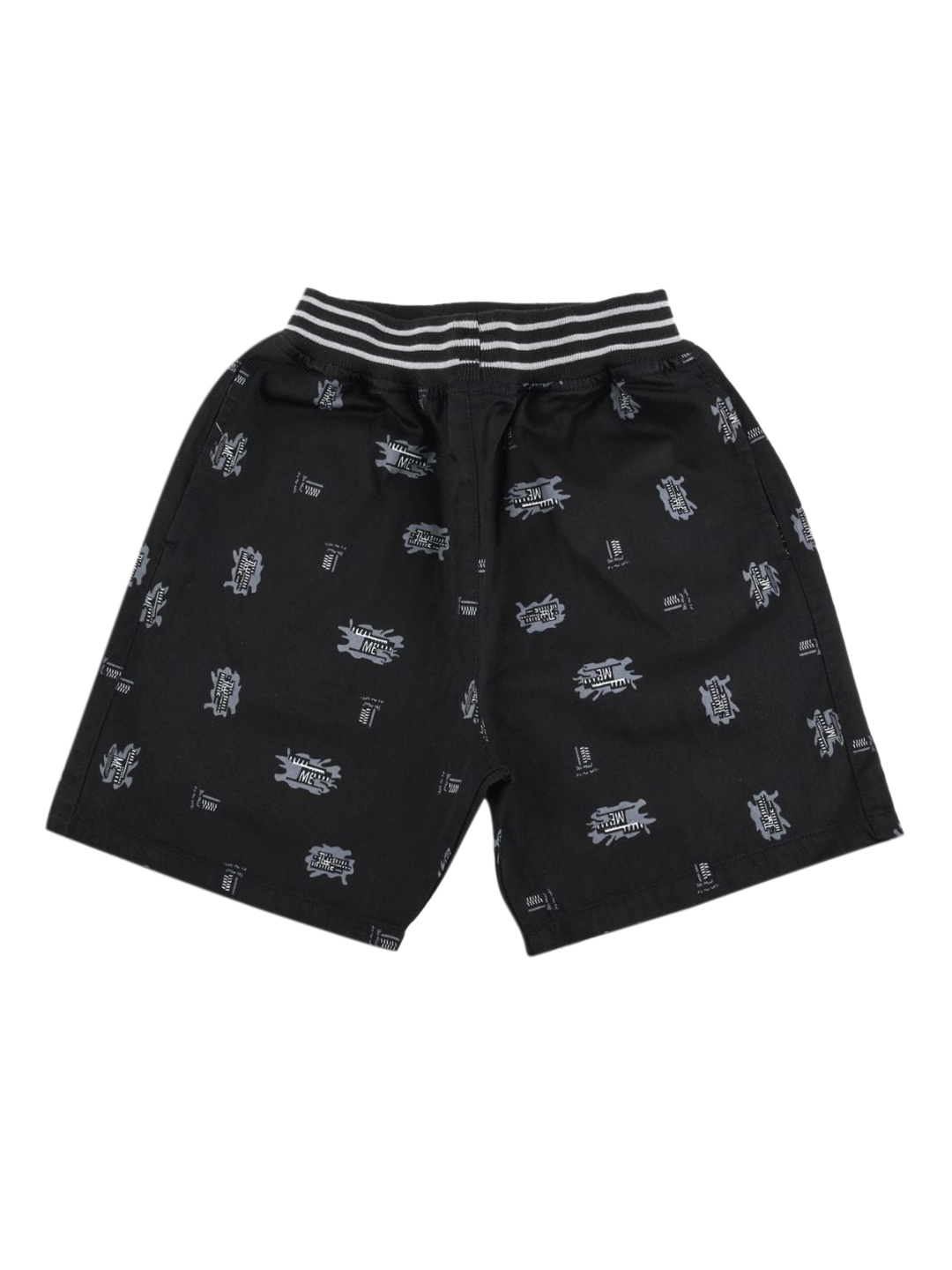 

VEDANA Boys Black Printed Shorts