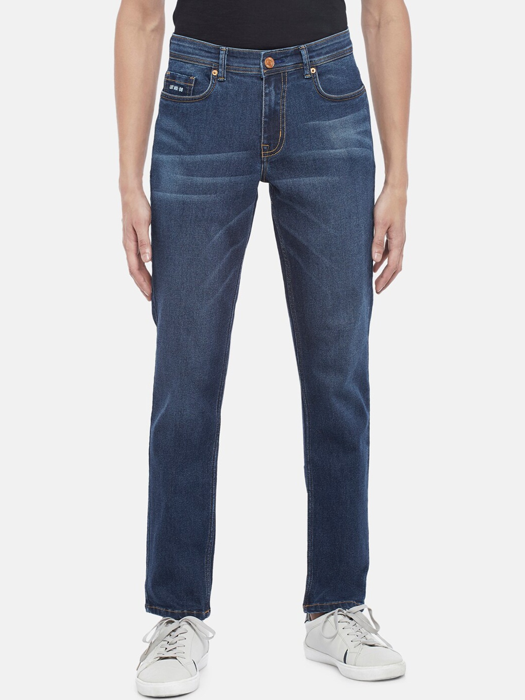 

People Men Navy Blue Slim Fit Jeans