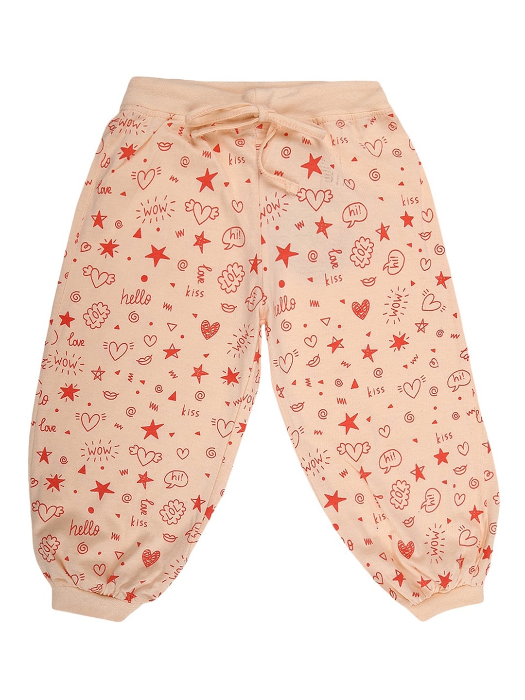 

V-Mart Kids Cotton Printed Lounge Capri, Pink