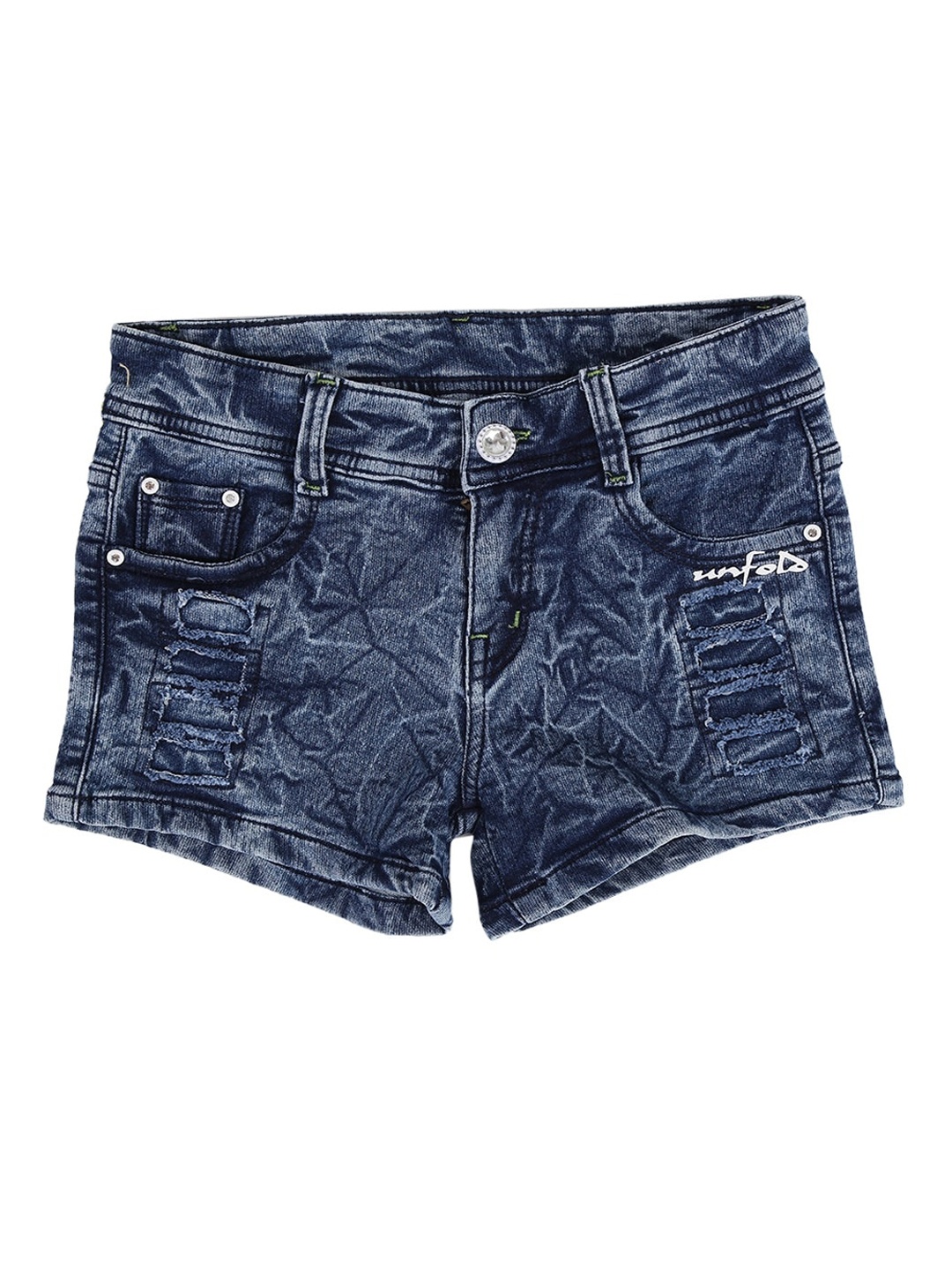 

V-Mart Girls Blue Cotton Denim Shorts
