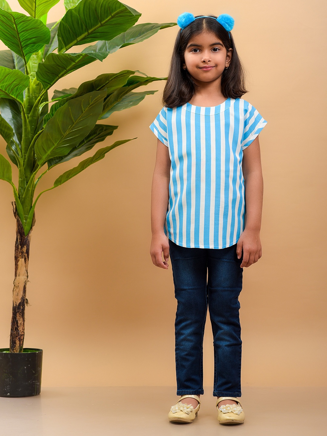 

misbis Blue Striped Top