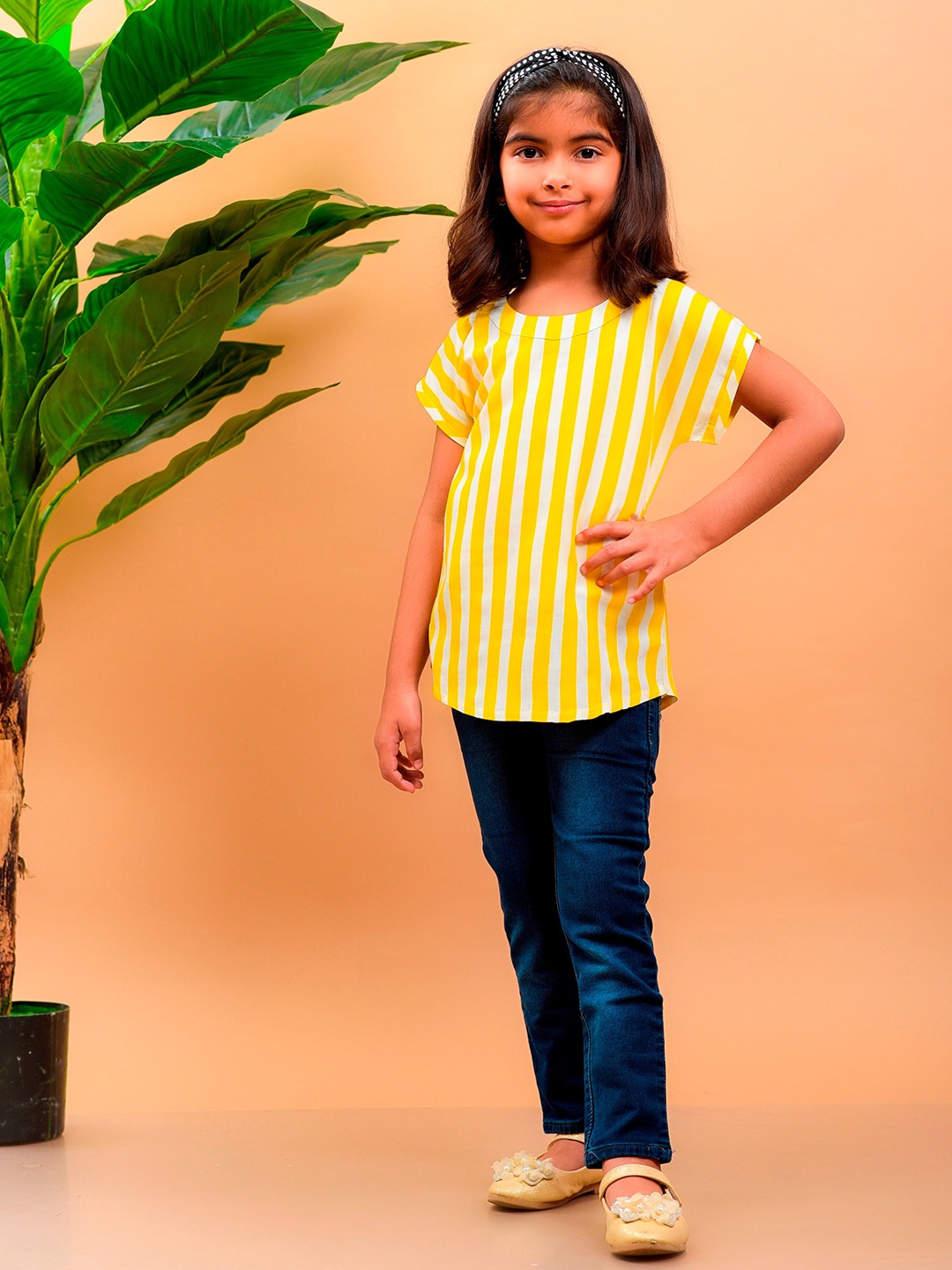 

misbis Yellow Striped Top
