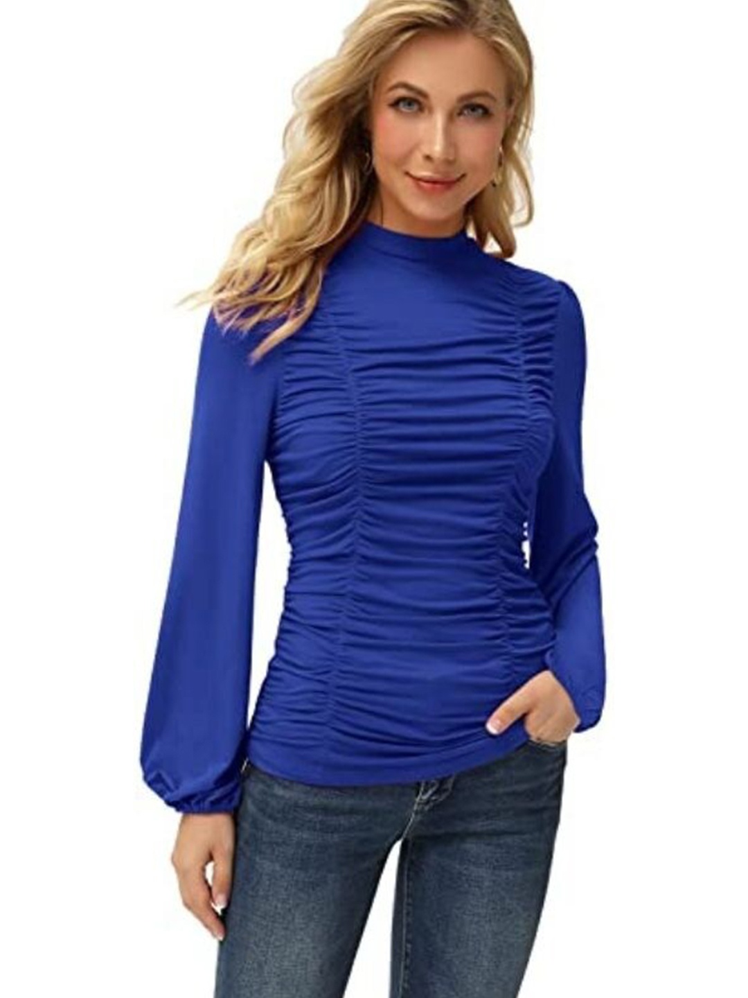 

La Aimee Women Stunning Blue Solid Top