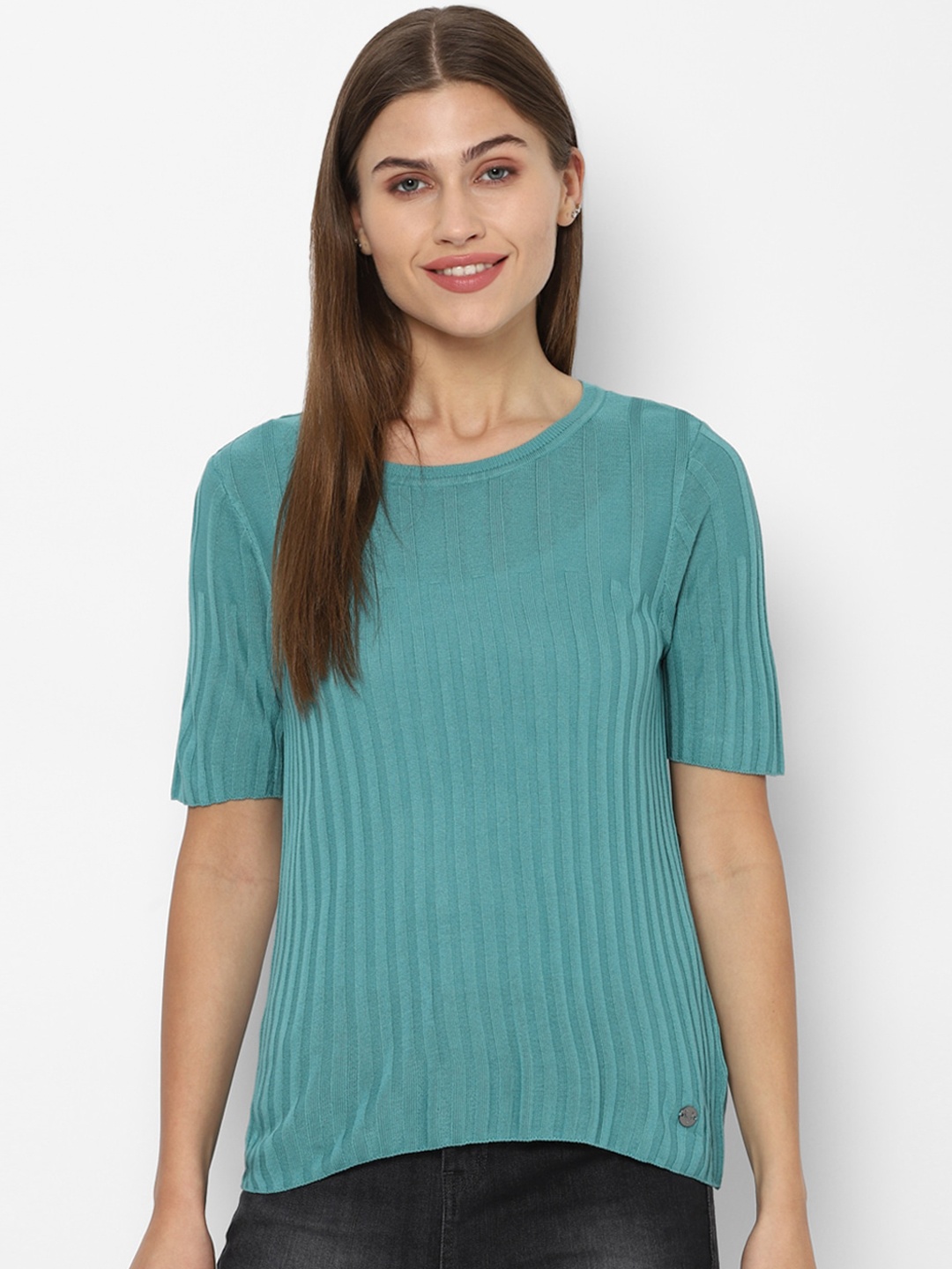

Allen Solly Woman Green Self Design Top