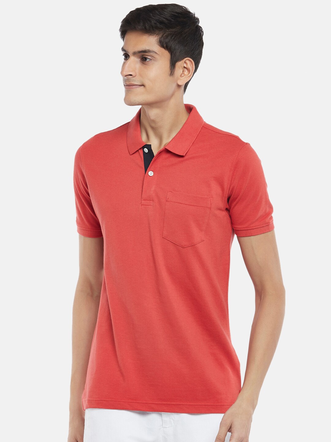 

BYFORD by Pantaloons Men Rust Polo Collar Running T-shirt
