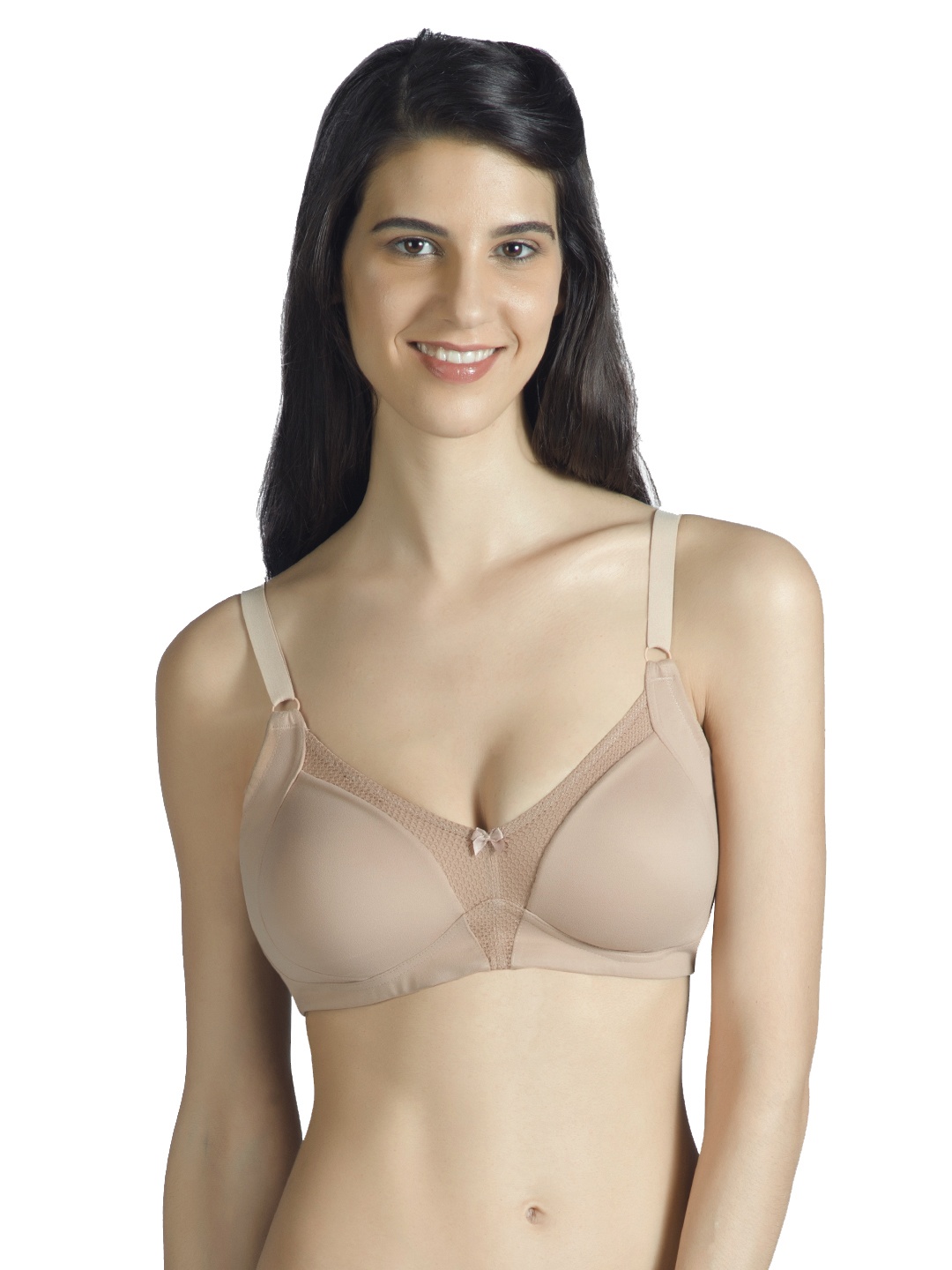 

Amante Solid Non Padded Wirefree Bodykraft Minimizer Bra BRA10426, Nude