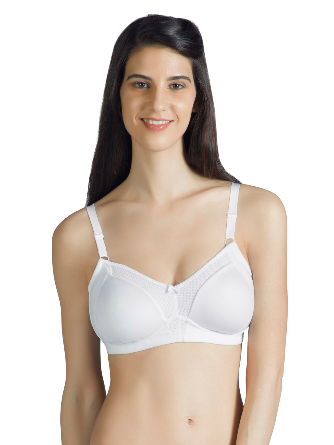 

Amante Solid Non Padded Wirefree Bodykraft Minimizer Bra - BRA10426, White