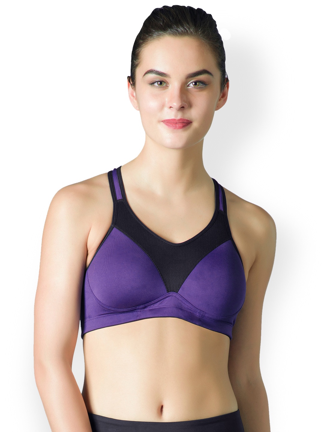 

Amante Purple & Black Sports Bra ABR17116