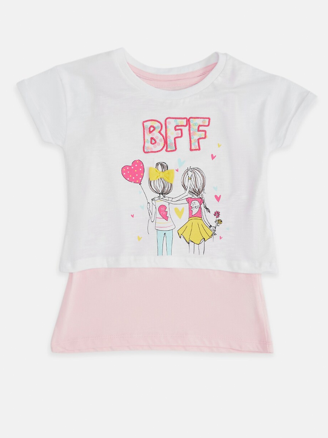

Pantaloons Junior Girls Off White Printed T-shirt