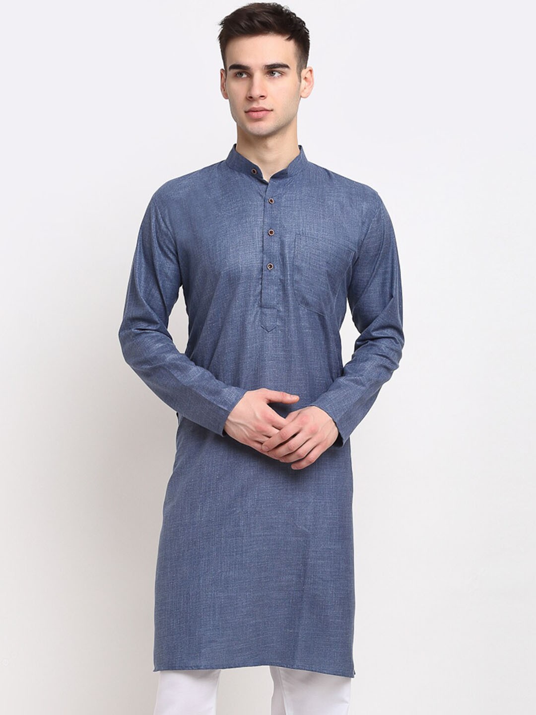 

Jompers Men Grey Cotton Kurta